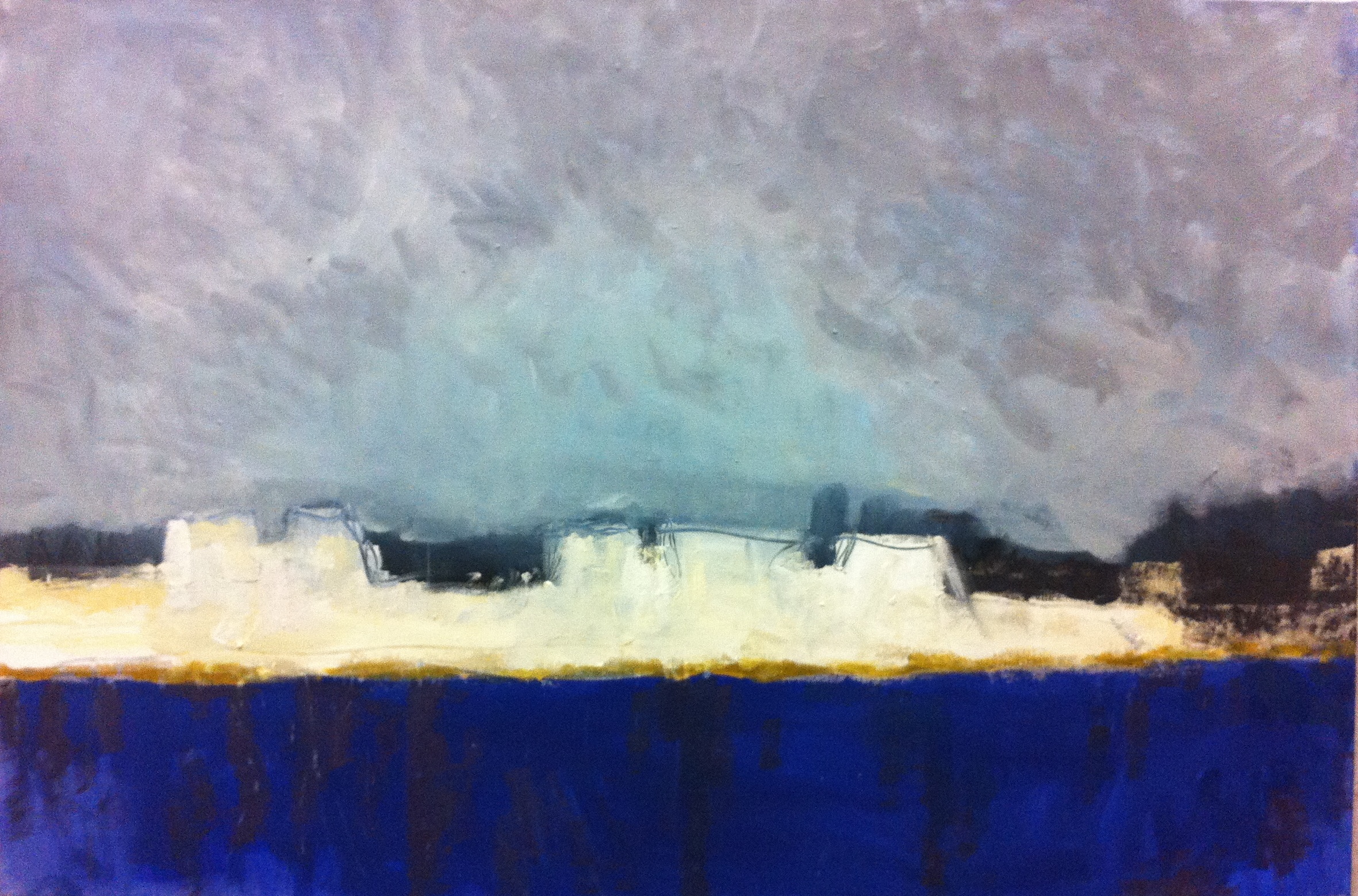 N°61 - Aigues-Mortes - Acrylique sur toile - 97 x 146 cm - 19 décembre 2012